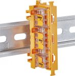   vezetékösszekötő adapter DIN profilsínre narancssárga WAGO-221-500