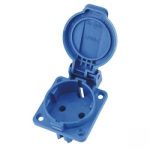   dugalj  1-es beépíthető T-Plast kék IP54 250V 16A 3101-310-0900